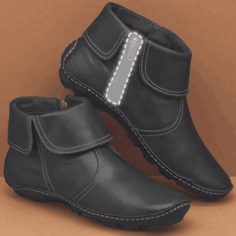 Women's Hemmed Zip Casual Plain Short Boots