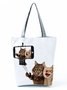 Lovely Cat Graphic Shopping Totes