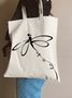 Let It Be Dragonfly Print Canvas Shopping Totes