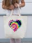 Heart Graphic Shopping Totes