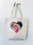 Heart Graphic Shopping Totes