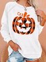 Womens Halloween Pumpkin Fit Sweatshirts