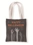 Happy Halloween Pumpkin Graphic Shopping Totes