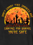 Funny Don't Worry The Zombies Are Looking For Brains You're Safe Halloween Casual Loose T-Shirt