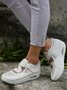 Women Plain Sports All Season Split Joint Hook and Loop Flat Heel Fabric Plus Size Jogging Shoes Sneakers