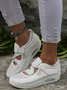 Women Plain Sports All Season Split Joint Hook and Loop Flat Heel Fabric Plus Size Jogging Shoes Sneakers