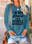 Women I’m Not Short People Mcnugget Casual Text Letters Crew Neck Tops