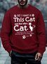 Mens Cat lover Letters Sweatshirt