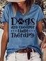 Womens Dog Lover Casual T-Shirt