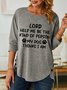 Women Funny Lord Help Me Be The Kind Of Person My Dog Thinks I Am Cotton-Blend Long Sleeve Loose Tops