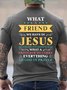 Men What A Friend We Have In Jesus Letters Cotton Basics T-Shirt