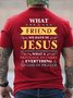 Men What A Friend We Have In Jesus Letters Cotton Basics T-Shirt