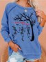 Womens It's the most wonderful time of the year dancing skeleton halloween Letters Casual Sweatshirts