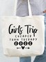 New Year Top Girls Trip 2022 Family Text Letter Shopping Totes
