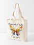 Colorful Butterfly Print Shopping Totes