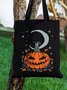 Scary Pumpkin For Halloween Shopping Totes