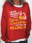 Womens Funny Grandma Letters Sweatshirts