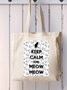Keep Calm And Meow Shopping Totes