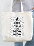 Keep Calm And Meow Shopping Totes
