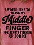 Lilicloth X Paula I Would Like Too Thank My Middle Finger Women's T-Shirt