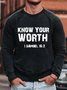 Know Your Worth 1 Samuel16:7 Men's Sweatshirt