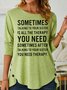 Womens Funny Sister Casual Loose Letters Top