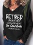 Women Funny Graphic Retired Under New Management See Grandkids Casual Sweatshirts
