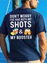 Men Had Both My Shots My Booster Beer Letters Basics T-Shirt