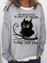 Womens Funny Letters Casual Sweatshirts