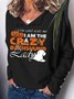 Women Pumpkin Light Halloween Crazy Dog Casual Regular Fit Shawl Collar Sweatshirts