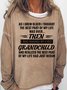 Womens Funny Grandma And Grandkid Casual Text Letters Sweatshirts