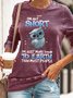 Womens Funny Short Girl Casual Sweatshirts