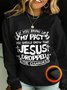 Womens Jesus Casual Fleece Sweatshirts