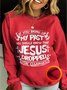 Womens Jesus Casual Fleece Sweatshirts