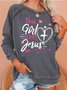 Women This Girl Loves Jesus Letters Casual Sweatshirts