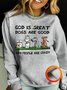 Womens Funny Dog Lover Letters Fleece Sweatshirts