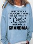 Womens grandma and grandkid Crew Neck Sweatshirts