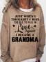 Womens grandma and grandkid Crew Neck Sweatshirts