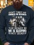 Men Veteran Don\’T Take My Kindness For Weakness The Beast In Me Is Sleeping Not Dead Casual Fleece Sweatshirt