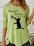 Lilicloth X Marrium Mommy's Naughty Little Tail Cat Women's Long Sleeve T-Shirt