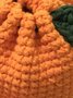 DIY Hand Knitting Crochet Yarn Orange Bag Material Set
