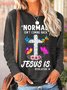 Womens Christian Jesus Letters Tops
