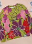 Lilicloth x Iqs Floral Painting Women's Sweatshirts