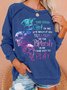 Womens Hallowen Funny Crew Neck Letters Sweatshirts