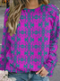 Lilicloth X Paula Purple Green Light Texture Women's Sweatshirts