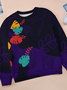 Lilicloth x Iqs Floral And Leaf Painting Women's Sweatshirts