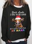 Dear Santa I Try To Be Good Women Crew Neck Loose Christmas Sweatshirts