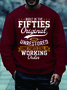 Men's Printed Crew Neck Sweatshirt With Fifties