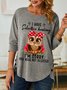 I'm Sorry You Were Not Selected Women Cotton-Blend Simple Crew Neck Tops