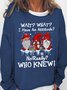 I Have An Attitude Women's Loose Christmas Simple Sweatshirt